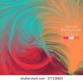 Macro feathers. The abstract background drawn with a brush feather. Vector illustration