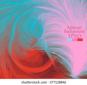 Macro feathers. The abstract background drawn with a brush feather. Vector illustration