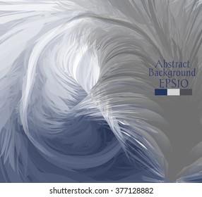Macro feathers. The abstract background drawn with a brush feather. Vector illustration