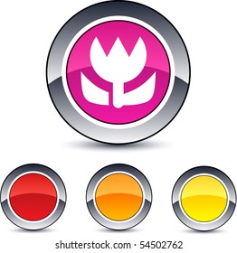 Macro glossy round web buttons.