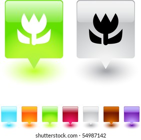 Macro glossy square web buttons.