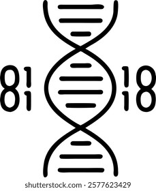 Macro image of DNA strand with binary code overlay concept as A close up of a DNA double helix with binary code overlaid symbolizing AIs role in business biotechnology leaving ampl