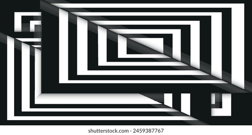 Macro image of folded paper in geometric shapes, three-dimensional effect, abstract background