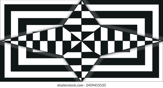 Imagen macro de papel plegado en Formas geométricas, efecto tridimensional, fondo abstracto