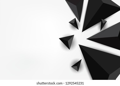 Macro image of gray geometric shapes, three-dimensional effect, abstract background - Illustration