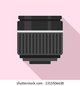 Macro lens icon. Flat illustration of macro lens vector icon for web design