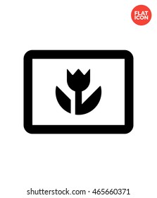 Macro photo Icon Flat Style Isolated Vector Illustration