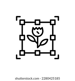 Makrofotografie-Symbol in Vektorgrafik. Illustration