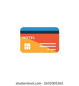 Imagem de um cartão de crédito moderno mostrando um ícone distintivo do edifício do hotel para recompensas de viagem