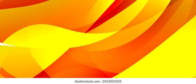 A macro shot of a vibrant yellow and red swirl resembling a flower petal on a white backdrop, showcasing the colorfulness and beauty of natures hues in shades of amber, orange, and peach