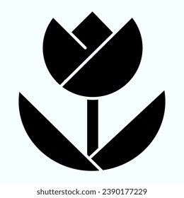 Macro solid icon. Macro photography vector illustration isolated on white. Flower in macro glyph style design, designed for web and app. Eps 10