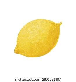 Macro view of a single lemon with bright yellow rind and smooth texture