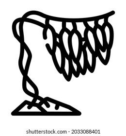 macrocystis seaweed line icon vector. macrocystis seaweed sign. isolated contour symbol black illustration