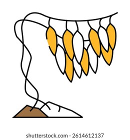 macrocystis seaweed line icon vector. macrocystis seaweed sign. isolated symbol illustration