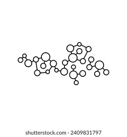 Macromolecule color line icon. Organisation in organism. Vector isolated element. Editable stroke.