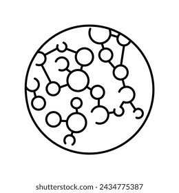 Macromolecule color line icon. Organisation in organism. Vector isolated element. Editable stroke.