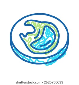 Makrophage Zell Immunität Doodle Symbol Skizze Vektor. Makrophagen-Zell-Immunitätszeichen. einzelne Symbolgrafik