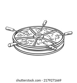 Macun sekeri, ilustración vectorial de la línea de pasta dulce turca. La comida tradicional auténtica para comer en las calles de Turquía, la blanda cocina de toffet hecha a mano con hierbas y especias de la cocina otomana