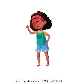 mad african girl screaming at dog pet at home cartoon vector. mad african girl screaming at dog pet at home character. isolated flat cartoon illustration