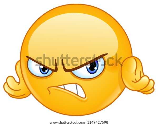 Mad Angry Emoticon Stock Vector Royalty Free 1149427598