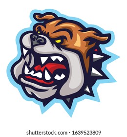 Mad Bulldog Logo Mascot Vector Design Template