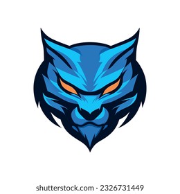 Mad Cat Mascot. Wild angry cat. Vector illutration