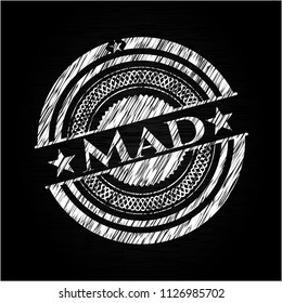 Mad chalkboard emblem