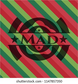 Mad christmas colors style badge.