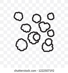 Mad cow disease vector linear icon isolated on transparent background, Mad cow disease transparency concept can be used for web and mobile