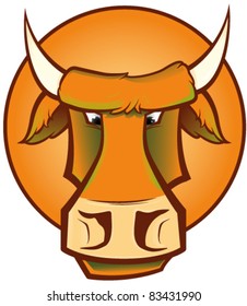 Mad Cow - Vector Illustration