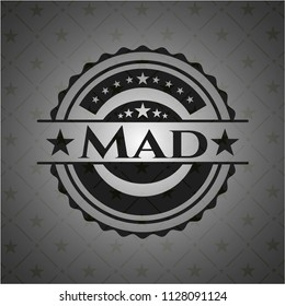 Mad dark emblem. Retro