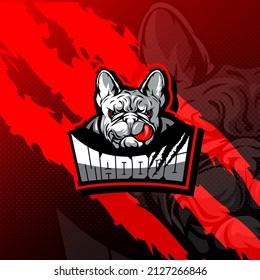 Mad dog logo for esport, sport, or game team mascot.