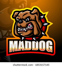 Mad Dog Mascot Esport Logo Design
