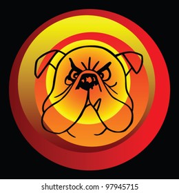 mad dog vector illustration