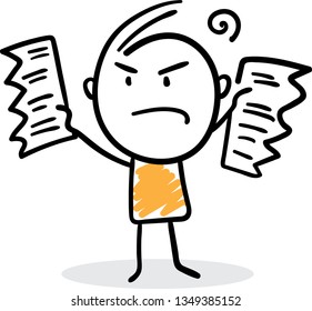mad Doodle style vector illustration object isolated hand draw