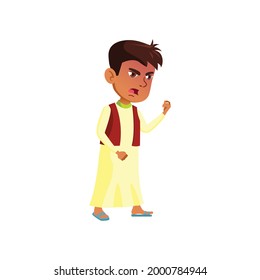 mad egyptian boy child screaming at domestic animal cartoon vector. mad egyptian boy child screaming at domestic animal character. isolated flat cartoon illustration