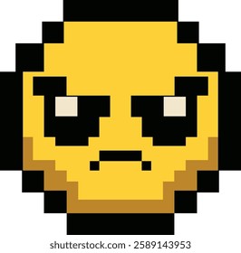 a mad emoji with pixel art style [Reupload]