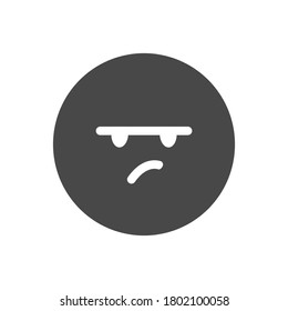 mad face flat emoji icon