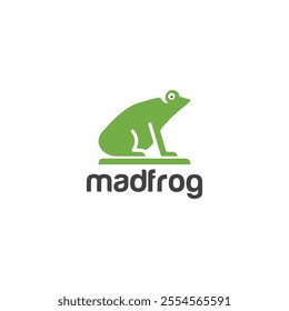 Mad Frog Logo Vector Simple Animals