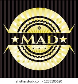 Mad golden emblem