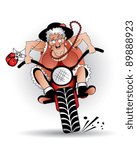 mad granny on a bike