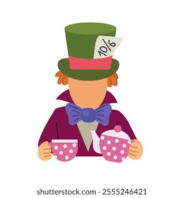 Mad hatter icon clipart avatar logotype isolated illustration