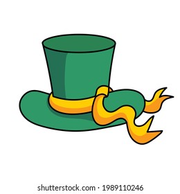 Mad hatter top hat vector illustration isolated on white background