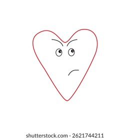 mad heart line pattern emoji 