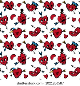 "Mad Hearts" dynamic pattern valentine's day