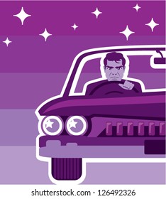 Mad man driving