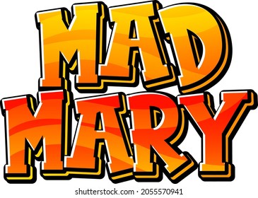 Mad Mary logo text design illustration