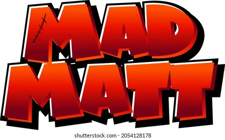 Mad Matt logo text design illustration