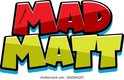 Mad Matt logo text design illustration