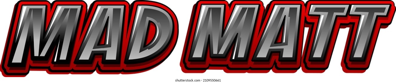 Mad Matt logo text design illustration